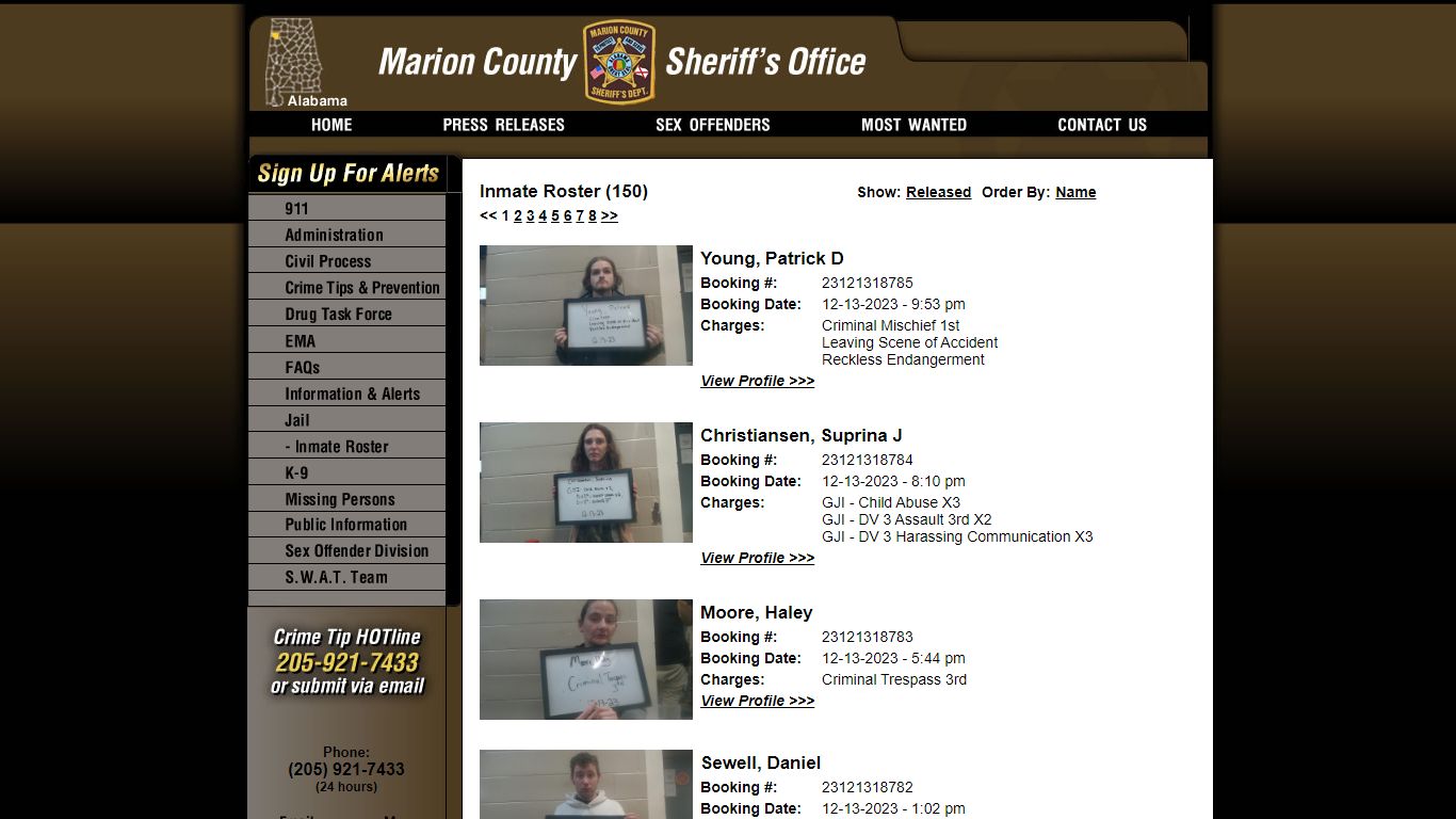 Inmate Roster - Marion County Sheriff AL